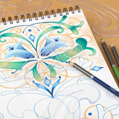 Acurit French Curve Set of 8 – Clear Plastic Drawing Templates for Sewing, Pattern Making, Drafting, Fashion Design, Architecture, Graphic Illustration – Smudge-Free Inking Edges