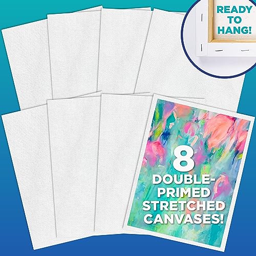 Horizon Group USA Painting Panel Stretched Canvas, 9" x 12", Pack of 8 - size: 9" x 12", Pack of 8, style: Stretched Canvas