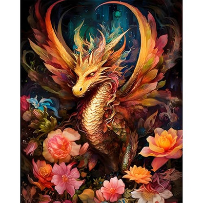 Paint by Numbers Kit for Adults, Dragon DIY Painting Kit, 16x20 Inch - color: CYOP1P14