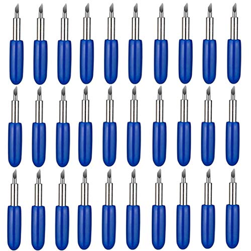 Elefama Deep Cut Blades Compatible with Explore Air 2 Air Maker Expression Vinyl Fabric 30PCS 60 Degree Compatible with Explore Air 2 Air Maker Expression Knife Cutting Blades Replacement - color: 30pcs 60° Deep Cut Blades