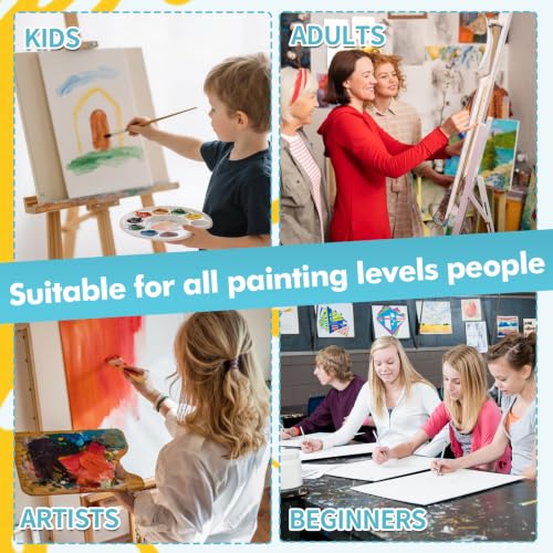ESRICH 12 Pack 8x10 Primed Canvas Boards for Painting, Ideal for Starter - size: 8x10in-12pack