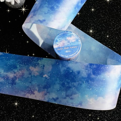 PET Tape Stickers for Journaling Supplies, Sky Tape Stickers for Scrapbook - color: Island