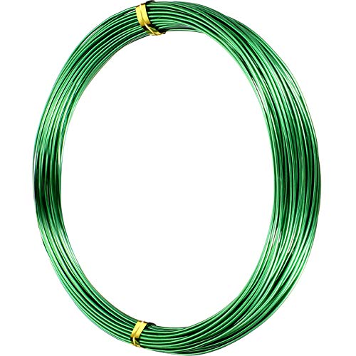 1 Roll Tecunite Aluminum Wire Craft Wire, 10 M X 1 mm, Green | TecUnite Aluminum Craft Wire for Sculpting,10 M X 1 Mm,Green,1 Roll - color: Green, size: 10000 mm x 1 mm