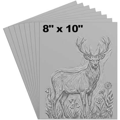 Yeaqee 12 Pcs 8 x 10 Inch Linoleum Blocks for Printmaking, Gray - color: Gray, size: 8 x 10 Inch