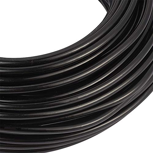 65.6 Feet 3.5mm Aluminum Wire Black Bendable Metal Craft Wire for Beading Jewelry Craft Making - color: Round-Black, size: 3.5mm
