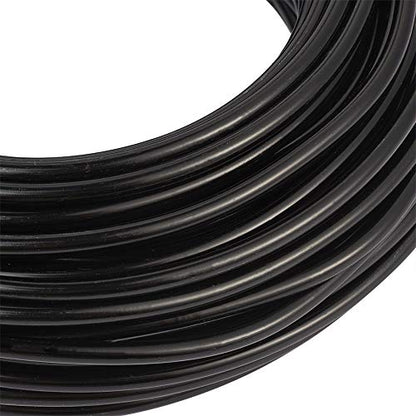 65.6 Feet 3.5mm Aluminum Wire Black Bendable Metal Craft Wire for Beading Jewelry Craft Making - color: Round-Black, size: 3.5mm