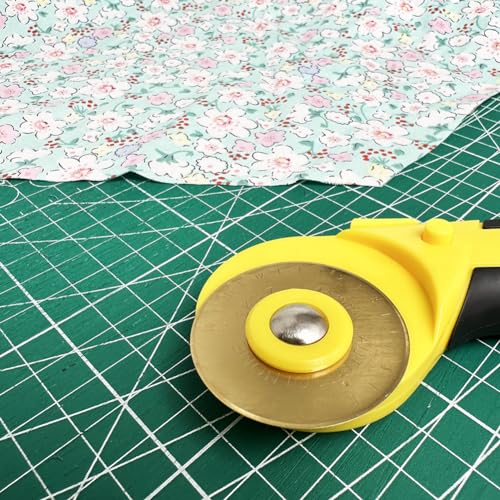 Titanium Coated 45mm Rotary Cutter Blades 50 Pack Rotary Blades for Fabric - color: Gloden