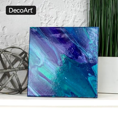 DecoArt Fluid Art Ready-to-Pour Paint Set – Galactic Colors, Set of 6 (4 fl oz Bottles) – Acrylic Pouring Paints for Canvas, Wood & DIY Art Projects - color: Multi – Galactic