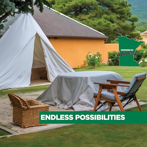 All Purpose Canvas Drop Cloth by EZ Drop - Cotton Duck Dropcloth Tarp for Painting, Construction Debris, Floor & Furniture Protection, Heavy Duty Cover Against Paint, Dust, Dirt (20 ft. x 30 ft.)