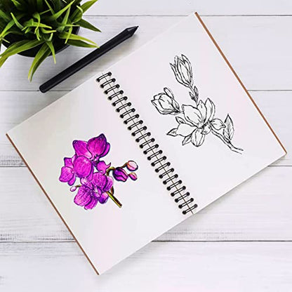 20 Pack A5 Unlined Spiral Notebook, 120 Pages/60 Sheets Softcover Kraft Blank Stketch Book Journal Notebook, Sketch Pad for Drawing, Sketching, Writing, 8.3 x 5.5 inch - size: A5 120 Pages 20 PCS