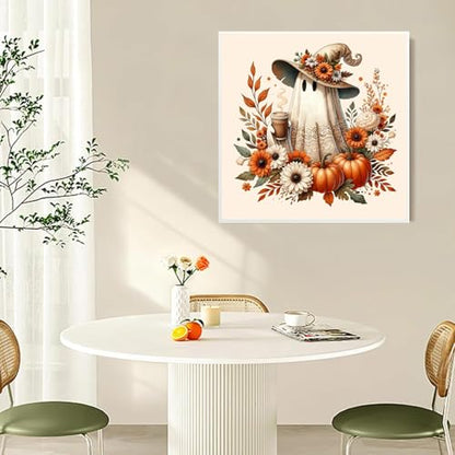 RYMILIE Halloween Diamond Art Kits for Adults Fall Pumpkins 12x12inch - color: DP01263