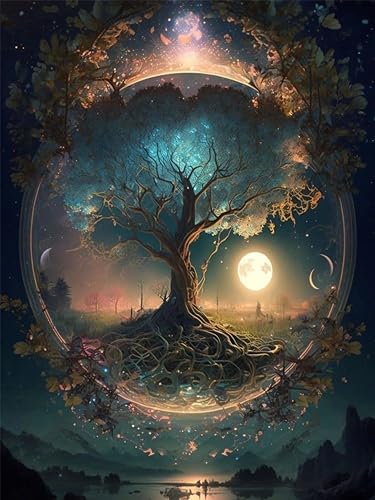 Arttoplus Tree of Life Paint by Numbers Kit for Adults Beginner 16x20 inch - color: MT19411-US