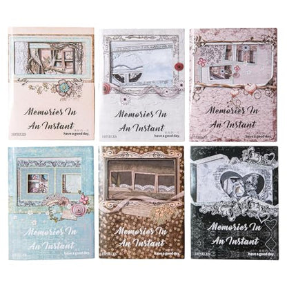60 Sheets Romantic Floral Frame Stickers for Scrapbooking - color: Memories in an Instant