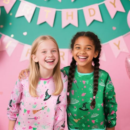 Kids Art Smocks Wicked Themed Painting Aprons for Children Waterproof Artist Smock with Long Sleeve and 3 Pockets for Age 3-8 Years (Green) - color: Witch (Green)