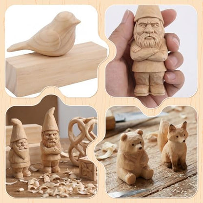 30 PCS Wood Carving Blocks, 4" x 1" x 1" Soft Solid Pine Wood Block, Unfinished Wooden Whittling Blocks, for Beginner Experts DIY Craft Arts