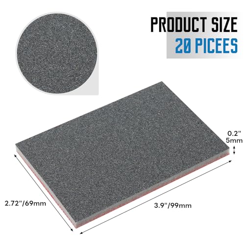 20Pcs Sanding Sponge, 3 x 4 Inch Soft Foam Sanding Block, 180 Grit - style: 180 Grit