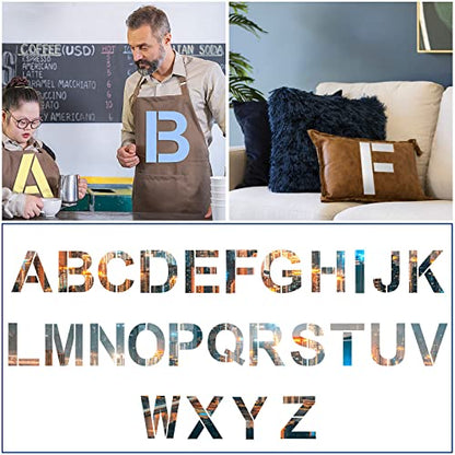 FEBSNOW 36 Pcs 12 Inches Large Alphabet Letter and Number Stencils - size: 12 inches