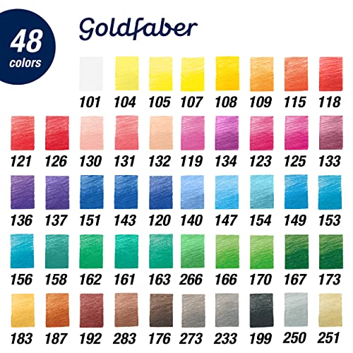 Faber-Castell Creative Studio Goldfaber Color Pencils - Tin of 48 - size: 1 Count (Pack of 48)