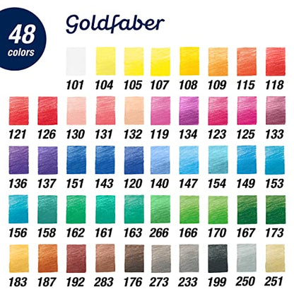 Faber-Castell Creative Studio Goldfaber Color Pencils - Tin of 48 - size: 1 Count (Pack of 48)