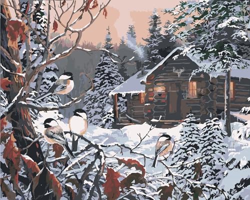 Ledgebay Paint by Numbers Kit for Adults, 16x20 Unframed Canvas - color: Enchanted Woods, size: 16" x 20" Unframed