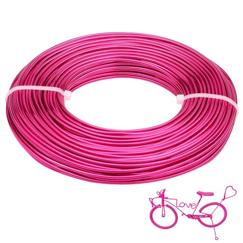 12 Gauge Aluminum Craft Wire for Jewelry Making, 32.8FT Bendable Metal Wirefor Bonsai Armature(Peach Pink) - color: Peach Pink