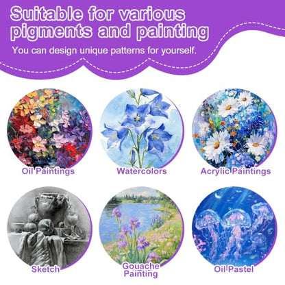 ESRICH 24Pack 3x3IN Round Mini Canvas Magnets, Small Magnetic Paint Canvas - size: 3x3in(24 Pack)