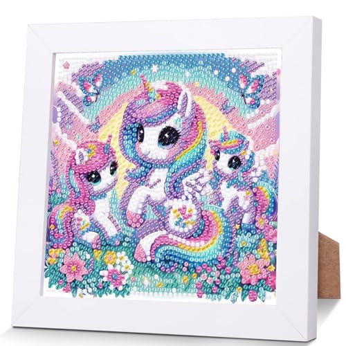 Cartoon Diamond Art Painting Kits for Kids with Frame Ages 4-8-12 (7x7 in) - color: CC110