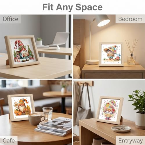 DIY Diamond Art Painting Pearl Creative Pattern 5D Seasonal Holiday Calendar 2026 Healing Home Photo Frame Set Tools-6Pcs Goblin - color: 6Pcs Goblin