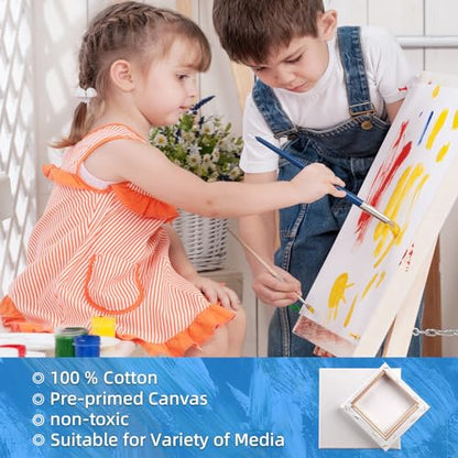 8 Pack 11x14 Stretched Canvases for Painting | 100% Cotton White Painting Canvas, Art Canvases for Oil, Acrylic Paint & Other Painting Media - size: 11x14 (8Pack)