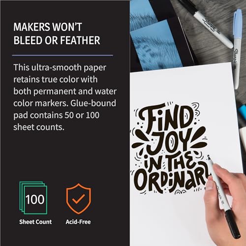 Bienfang Graphics 360 Marker Paper Pad, 9-Inch by 12-Inch, 100 Sheets - size: 12 by 9-Inch, 100 Sheets