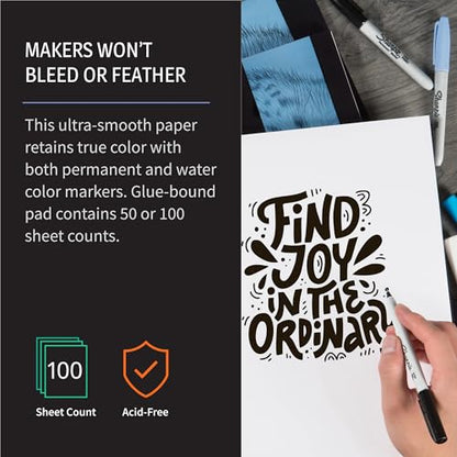 Bienfang Graphics 360 Marker Paper Pad, 9-Inch by 12-Inch, 100 Sheets - size: 12 by 9-Inch, 100 Sheets