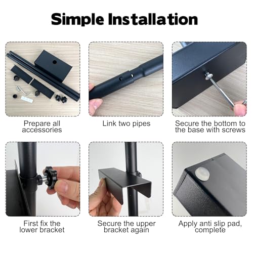 Adjustable Tabletop Easel Stand-Up to 29" H Frame Holder Stand Table Easels for Picture Frames Metal Standing Easel Display Stand for Signs, Display, Artwork, Canvas, Decorative Stand(Black)