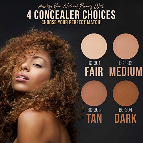 Belloccio High Definition Fair Shade Makeup Concealer 5 gram Jar - Conceal Imperfections, Hide Blemishes, Dark Under Eye Circles, Cosmetic Cream - Use Under Airbrush Foundation - size: 0.17 Ounce (Pack of 1)