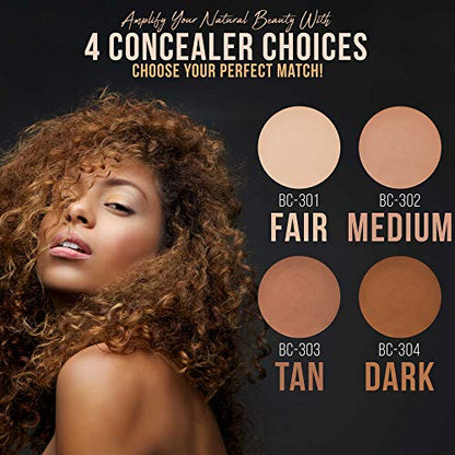 Belloccio High Definition Fair Shade Makeup Concealer 5 gram Jar - Conceal Imperfections, Hide Blemishes, Dark Under Eye Circles, Cosmetic Cream - Use Under Airbrush Foundation - size: 0.17 Ounce (Pack of 1)