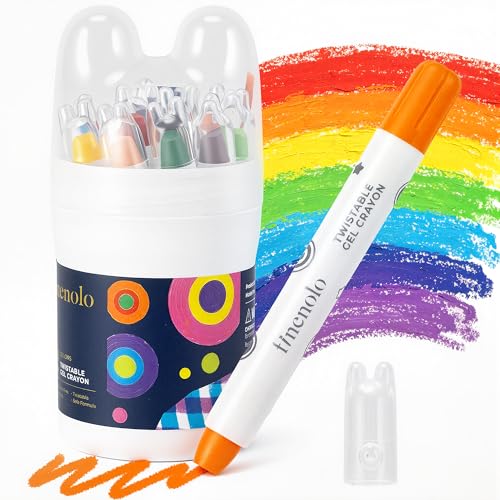 finenolo 12 Colors Twist Crayons for Toddlers and Kids, Washable - color: 12 Colors