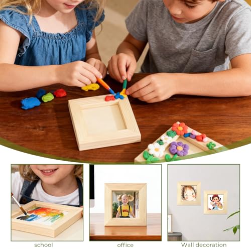 FSWCCK 15 Pack 4 x 4 inch Wood Panel Boards, Unfinished Wood Canvas Panels for Crafts, Painting Canvas, DIY Art Projects, Pouring, Arts Use with Oils, Acrylics - size: 4"X 4" 15 Pack