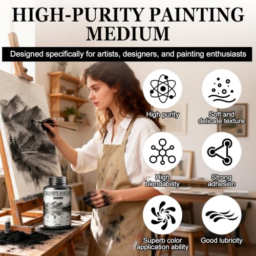 JAOJAO Charcoal Powder for Drawing 150ml for Drawing and Art