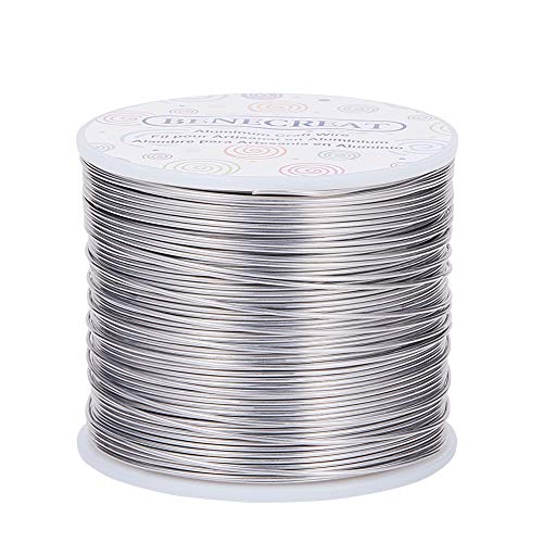 BENECREAT 18 Gauge 492 Feet Tarnish Resistant Aluminum Wire Primary Color for Jewelry Beading Craft Sculpting Model Skeleton - size: 18 Gauge (1mm)