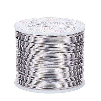 BENECREAT 18 Gauge 492 Feet Tarnish Resistant Aluminum Wire Primary Color for Jewelry Beading Craft Sculpting Model Skeleton - size: 18 Gauge (1mm)