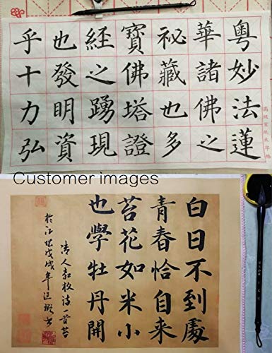 QingYue Zhongkai Chinese Brush, Yang Jian Hao Chinese Calligraphy Brush for Regular Script/KaiShu, Running Script/Xing shu, Cursive/Cao Shu (QingYue 3pcs Set Small+Medium+Large) - color: 0905. QingYue S M L 3/pk