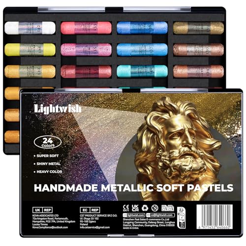 LIGHTWISH Soft Pastels Set for Artists, Beginners & Adults | Vibrant Drawing Pastel Sticks for Art Sketching & Shading