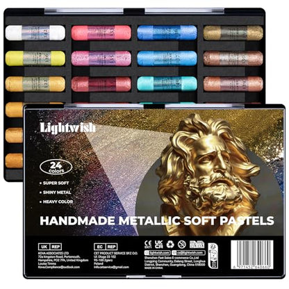 LIGHTWISH Soft Pastels Set for Artists, Beginners & Adults | Vibrant Drawing Pastel Sticks for Art Sketching & Shading
