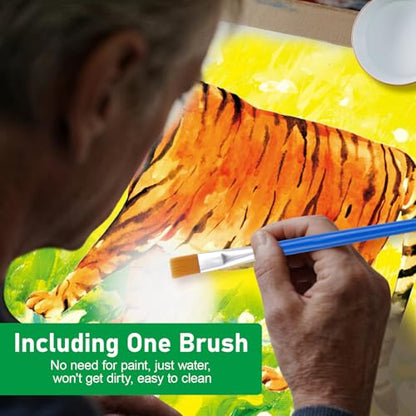 24Pcs Reusable Water Doodle Coloring Set for Dementia Product for Elderly - color: Animals