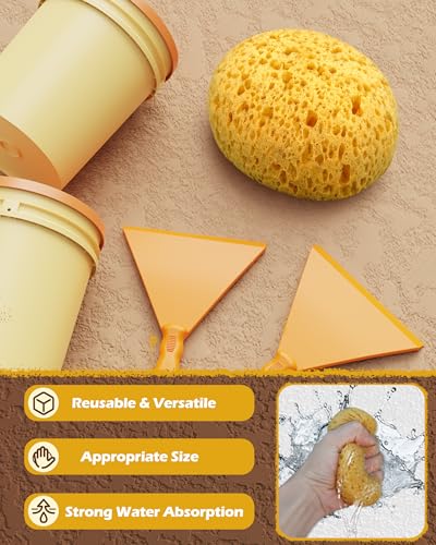4Pcs Knockdown Texture Sponges Sponge for Patch/Repair Ceiling Drywall Wall