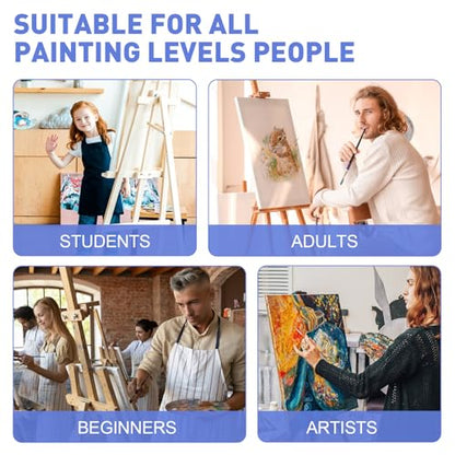 FUMILE 12x16 Canvas for Painting Stretched, 12 Pack Canvases for Painting-5/8 in Profile Primed White Blank Painting Canvas Value Pack for Oil & Acrylic Paint - size: 12x16 in