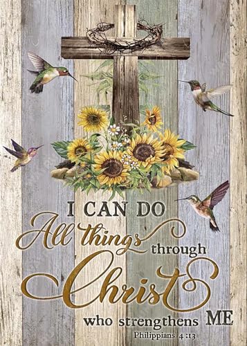 KINPLUB Christ Cross Diamond Painting Kits for Adults Beginners, 5D Jesus Religious Inspirational Diamond Art Kits, DIY Full Round Drill Paint with Diamonds Dots, Home Wall Decor 12 x 16 Inch - color: Cross