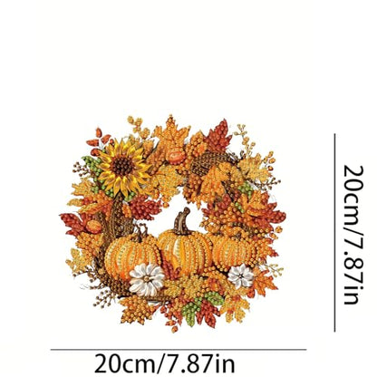 Fall Diamond Art Kits for Adults Halloween Pumpkin 8x8inch - color: Dp04130
