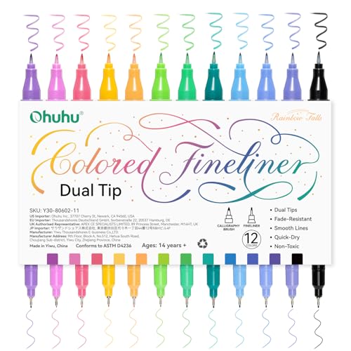 Ohuhu Marker Sketchbook + Ohuhu Fineliner Pens