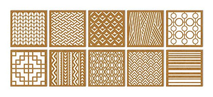 Faber-Castell Mixed Media Stencils - Classic Graphic II - 10 Paper Stencils, 102 - Classic (FC770602) - style: Classic Graphic II