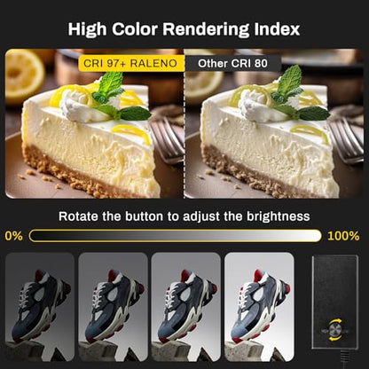 24W Light Box with Adapter, 16"x12" Lightbox for Product Photography | Dimmable LED Lights(CRI>97, 5500K), 6 Anti-Wrinkle Backdrops, Multi-Angle Shooting, Portable&Quick Setup, Unique Front Cover - size: 16*12*12 inch